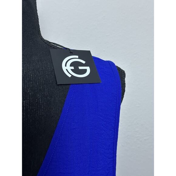 Franne Golde Women’s Royal Blue Santorini Airflow Maxi Dress Size (L) V Neck - Picture 8 of 16